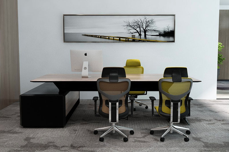 એડજસ્ટેબલ હેડરેસ્ટ એર્ગોનોમિક એક્ઝિક્યુટિવ ઓફિસ ખુરશી સાથે વ્હેલ ટેઈલ આકારની સ્થિતિસ્થાપક લમ્બર સપોર્ટ (12)