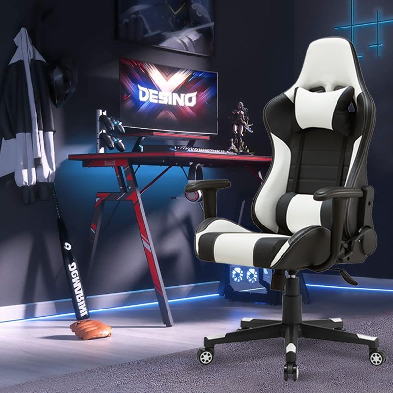 Zwart-witte gamingstoel