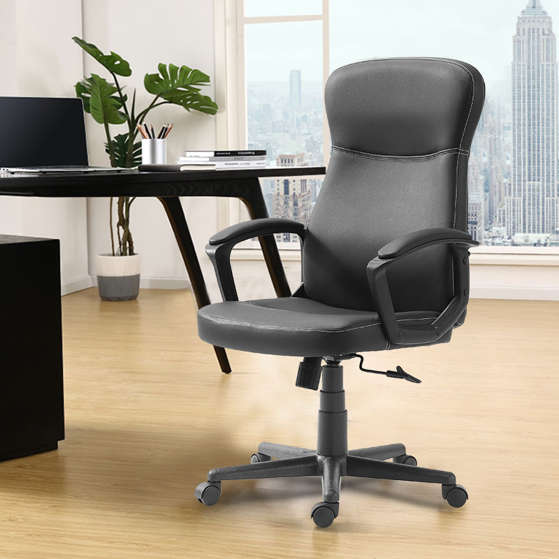 Economical Middle Back Leather Home Office Computer Chair