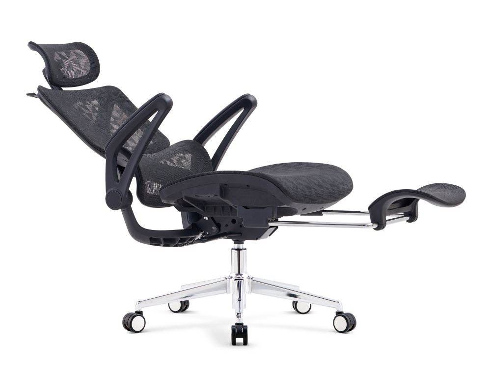 Ергономічний офісний стілець з підставкою для ніг (3)