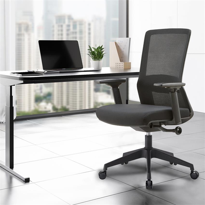 Moderner, hochwertiger, ergonomischer Bürodrehstuhl mit 3D-Armlehnen