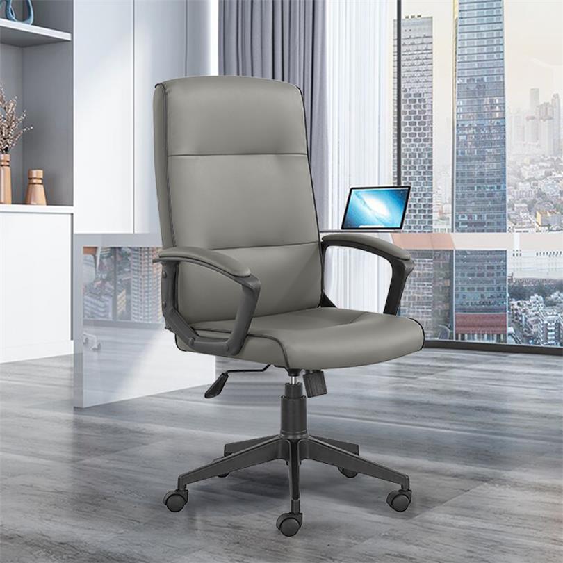 Ładne, nowoczesne, ekonomiczne skórzane krzesło biurowe z kółkami