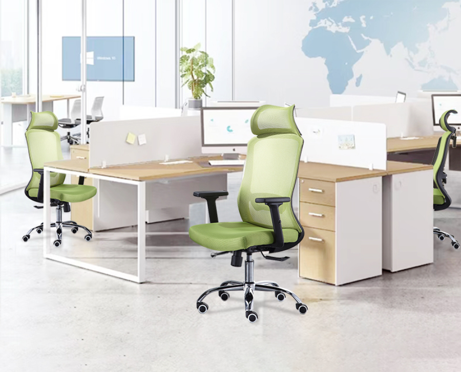 Kursi Kantor sareng Headrest