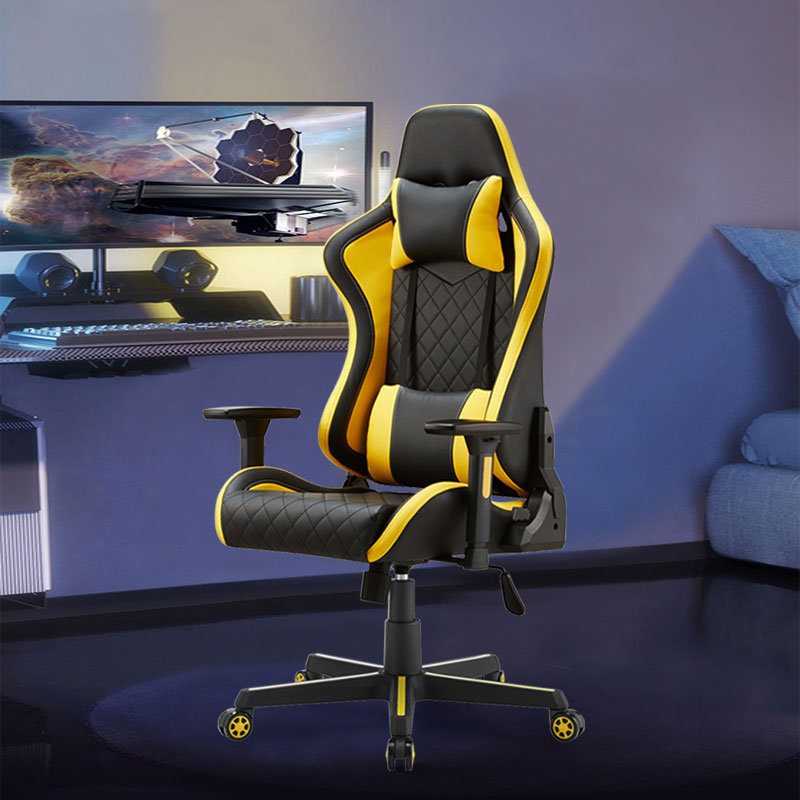 Reclining Yellow Gaming Chair